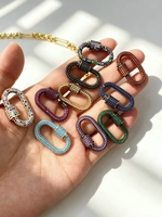 Offre Spéciale – Mousqueton à Vis Multicolore avec Micro-Incrustations de Zircon pour Fabrication de Bijoux DIY (Colliers)
