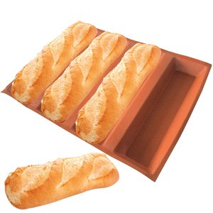 Không dính <span class=keywords><strong>Silicone</strong></span> Hamburger Bun Pan Hot Dog Bánh Mì Hình thức Vòng đục lỗ bánh Sheets Đối với trang chủ nhà bếp sử dụng - Product Image 6