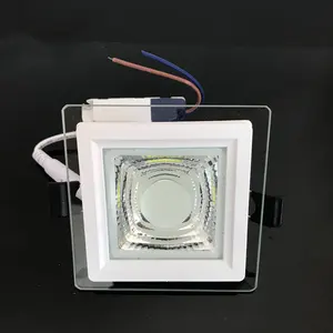 China made high lumen COB panel light panel cover embedded 18W 24W aluminum square glass outdoor LED frameless panel light