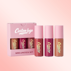 <span class=keywords><strong>Set</strong></span> Regalo Trucco Personalizzato Mini Kit Labbra Rossetto Nude Rosa Lucidalabbra Impermeabile Lunga Durata Private Label <span class=keywords><strong>Set</strong></span> Labbra 3 Pezzi - Product Image 2