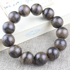Agarwood <b>Bracelet</b> 20mm Round Beads Unisex Religious Jewelry Collectible Tiger Skin Pattern Hangzhou Origin - Product Image 3