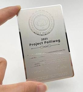 <b>Mirror</b> Polished Custom Luxury Metal Business <b>Cards</b> Laser Engraving Logo - Product Image 5