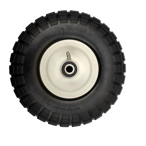 Solid Polyurethane Foam <b>Caster</b> <b>Wheel</b> 4.10/3.50-4 With Grease Fitting For Cargo Wagons And Trucks - Product Image 4