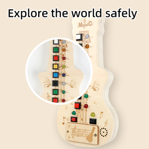 2025 âm nhạc mới guitar trẻ em LED bận rộn Hội Đồng Quản trị trẻ em chuyển đổi Đồ chơi giáo dục vui kỹ năng cuộc sống học tập đồ chơi trẻ mới biết đi trò chơi bận rộn - Product Image 6
