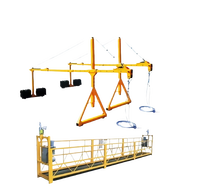 Plate-forme suspendue légère à cadre en aluminium ZLP630 avec dispositif de levage en douceur, adaptée aux travaux de construction rigoureux