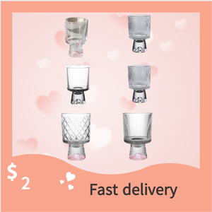 Tasses en verre de style simple avec un sens du haut de gamme, créativité de niche, luxe léger, tasses en verre de boisson domestique haut de gamme - Product Image 6