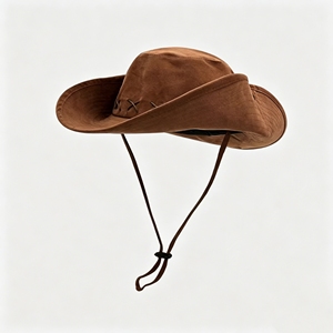 <b>Western</b> Cowboy Bucket <b>Hat</b> UPF50+ UV Protection Wide Brim Sun <b>Hat</b> with Wind Lanyard for Outdoor Travel - Product Image 4