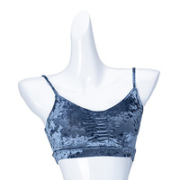 Maillot de sport Sexy en velours sarcelle pour femmes, vêtements d'entraînement, de gymnastique, de remise en forme des fesses, de danse, prêt à être expédié