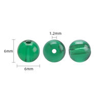 Perles de verre en cristal rondes de haute qualité de 6mm pour la fabrication de bracelets de bijoux en gros