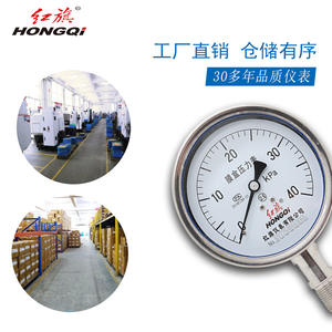 Manomètre à diaphragme Hongqi 100 mm M20 1.5 en acier inoxydable YE-100BF Mesure de micro-pression KPa - Product Image 5