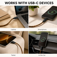 Câble de données USB de type C en nylon tressé haut de gamme, chargeur rapide Super 2A pour téléphone portable