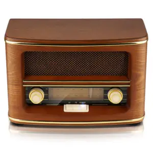 Altavoz de escritorio con Radio FM y AM, dispositivo de audio de madera, Retro, Vintage