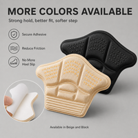Coussinets adhésifs ergonomiques incurvés anti-frottement pour talon, en mousse tissée, avec points antidérapants, 5mm 10mm, pour baskets, mocassins et bottes décontractées