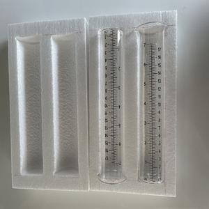 Pluviomètre en <span class=keywords><strong>verre</strong></span> de 7 pouces 45*55*204 Fond plat avec cylindre de pluviomètre gradué Tube à essai extérieur - Product Image 5