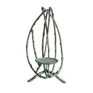 Cast Iron Twig Metal <strong>Tealight</strong> Candle Holder with Gold Wire Elegant Home Decor <strong>Lantern</strong> or Candle Jar - Product Image 3