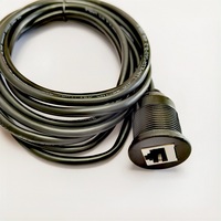 Cables de Comunicación de Red Ethernet Cat5 CAT5E RJ45 Macho a Hembra para Montaje Empotrado en el Tablero del Automóvil