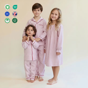 Hongbo enfants vêtements de nuit de qualité en gros <span class=keywords><strong>pyjamas</strong></span> pour enfants personnalisables 0-10 ans 100% coton bambou enfant <span class=keywords><strong>pyjamas</strong></span> chemise de nuit - Product Image 1