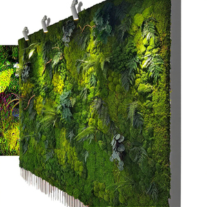 Chất lượng cao tùy chỉnh cảnh quan trong nhà dọc màu xanh lá cây tường nhân tạo nhựa màu xanh lá cây tường cho văn phòng lễ kỷ niệm đám cưới - Product Image 3