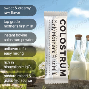 Колострум Amaz Premium: натуральный, сладкий вкус, от коров, выращенных на траве, быстро растворяется, высокое содержание <span class=keywords><strong>IgG</strong></span>, легко смешивается, порошок. - Product Image 5