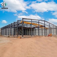 Bâtiment d'atelier à grande portée en structures métalliques préfabriquées pour entrepôt industriel et logistique en acier