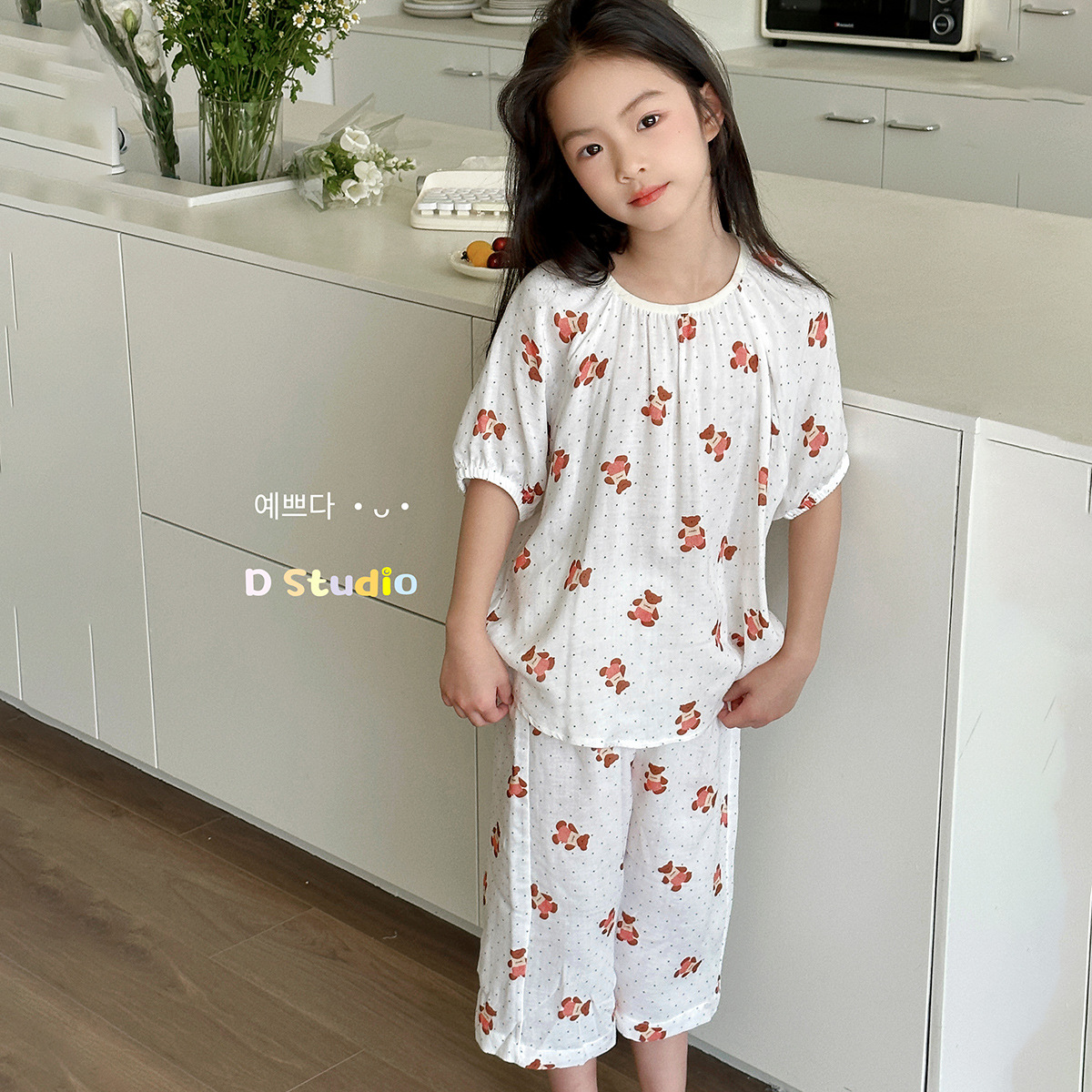 韓国人気【 threetimes 】Cotton pajama dress 全2色 Designer fashion, Seoul-fully created | W Concept