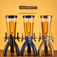Pistolet à bière de qualité commerciale à trois têtes, style influenceur, design moderne et minimaliste en plastique NPB220
