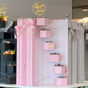 Giá Để Bó Hoa Sang Trọng Hộp Trưng Bày Hình Lục Giác Dạng Tấm Lợp In Theo Yêu Cầu Để Cắm Hoa Sô Cô La - Product Image 5