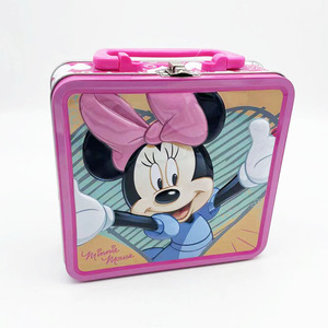 Hộp Thiếc Hình Chữ Nhật Bán Chạy Hộp Kim Loại An Toàn Cho Trẻ Em Hộp Thiếc Giáng Sinh Có Tay Cầm - Product Image 1