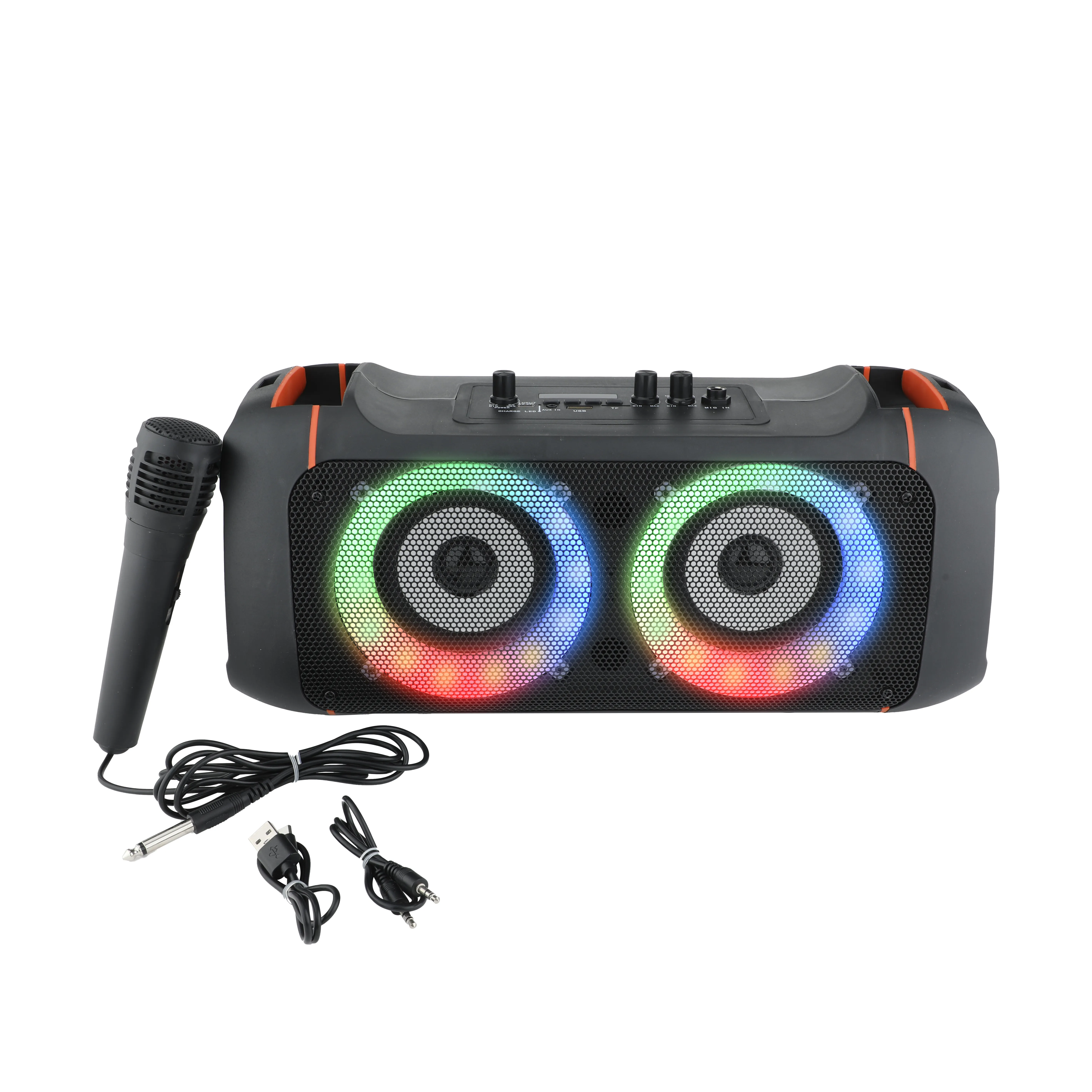 Super Bass Áudio levou luz Home Theater Sistema Trolley Speaker Sem fio