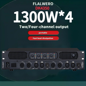 FLALWREO DK4350 Professionele Power Mixer Versterker 1300W Uitgangsvermogen met Actieve & Passieve <span class=keywords><strong>12</strong></span> Inch Metalen Behuizing voor Speaker & Hoorn - Product Image 1