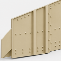 Crible vibrant beige sur mesure certifié ISO9001 avec goulotte de décharge rouge et cadre de support bleu pour la déshydratation minière