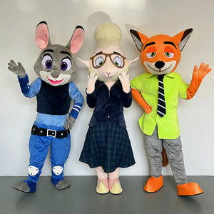 Costume de mascotte lapin Judy Hopson de Zootopia, tenue de personnage de dessin animé avec coiffe de renard pour événements et fêtes - Product Image 5