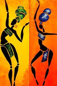 Set di 3 Dipinti su Tela di Donne Africane Etniche, <span class=keywords><strong>Stampe</strong></span> <span class=keywords><strong>Vintage</strong></span> di Figure per Decorazione Murale di Soggiorno e Casa - Product Image 5