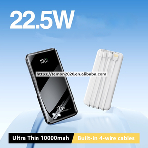 Batería Externa Ultra Delgada de Alta Capacidad de 10000 mAh con Salida USB Dual Integrada y Tipo-C, Carga Rápida PD de 22.5 W, Pantalla Digital LED - Product Image 6