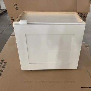 ตู้ครัว RTA RTA สีขาวสไตล์อเมริกันโอเวอร์เลย์เต็มรูปแบบสีขาว - Product Image 4