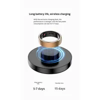 Nuevo Anillo Inteligente de Acero Inoxidable Resistente al Agua 5 ATM con Carga Inalámbrica y Análisis de Salud con IA para Android e iOS para Hombre