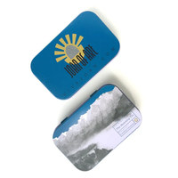 Boîte en métal vide personnalisée, carrée, noire, argentée, rectangulaire, pour papeterie, petite boîte à chocolat, boîte en métal avec couvercle à charnières, boîte noire