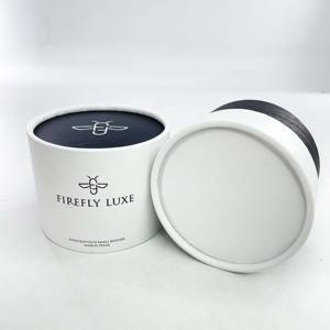 กล่องบรรจุภัณฑ์เทียนแบบกำหนดเอง กล่องกระดาษด้าน กล่องของขวัญทรงกระบอก หลอดเทียนทรงกระบอก หลอดกลมสีขาวคราฟท์ - Product Image 2