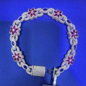 Pulsera de Plata de Ley 925 con Moissanita de Diseño, Cadena de Eslabones de Lujo, Joyería de Moda Hip Hop, Accesorio Unisex - Product Image 6