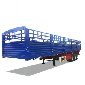 Fabrieksprijs 3 Assen Zijwand Bulk Vrachtvervoer Drop Kant Vee Hek Zijwand Semi Vrachtwagen Aanhangwagen Te Koop - Product Image 1