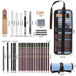 Ensemble de crayons à dessin et à croquis professionnels Xin Bowen de 34 pièces avec crayons en graphite et en fusain pour artistes, adultes et débutants - Product Image 2