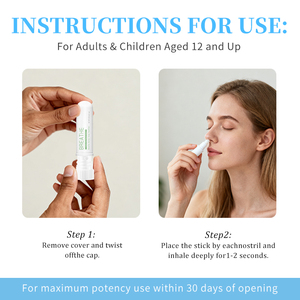 เครื่องพ่นยาอโรมาเทอราพีติดจมูก100% น้ำมันหอมระเหยบริสุทธิ์ | กลิ่นร้อนและเย็นของโลกธรรมชาติ - Product Image 5