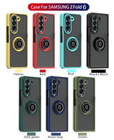 Coque de téléphone antichoc transparente de luxe avec anneau lumineux magnétique pour Z Fold 6/5/4 – Vente en gros