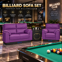 Ensemble de canapés de billard haut de gamme, chaise de billard confortable en cuir PU pour club de billard