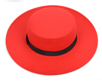 Chapeau Fedora Unisexe en Laine à Bord Plat pour Femme, en Feutre à Large Bord, Idéal pour les Occasions Décontractées, les Fêtes, la Pêche, les Affaires et le Sport