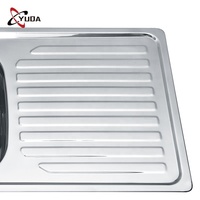 YUDA nouveau Design meilleure vente évier de cuisine à cuvette unique Type moderne 304 évier de cuisine en acier inoxydable avec plateau