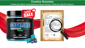 Bonbons gélifiés à la créatine monohydrate personnalisés 5000 mg avec BCAA, électrolytes, végétaliens, sans sucre, complément pré-entraînement pour hommes et femmes - Product Image 6