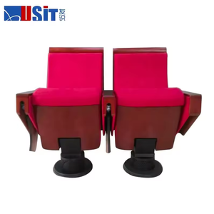 Cojín acolchado de alta calidad, silla de auditorio, sala de conferencias escolar, silla de iglesia con escritorio plegable - Product Image 6