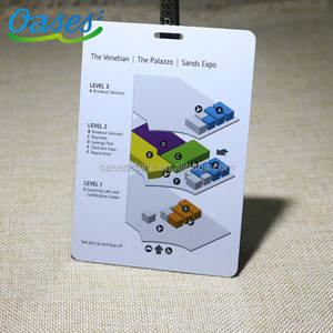 Poinçon trou personnalisé en plastique Pvc événement dans les coulisses Badge VIP exposition événement <span class=keywords><strong>Pass</strong></span> entrée <span class=keywords><strong>carte</strong></span> d'identité avec lanière - Product Image 2