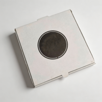 Boîte à pizza jetable en carton blanc pliable et robuste SP3245, prête pour l'impression de marque, pour la restauration rapide